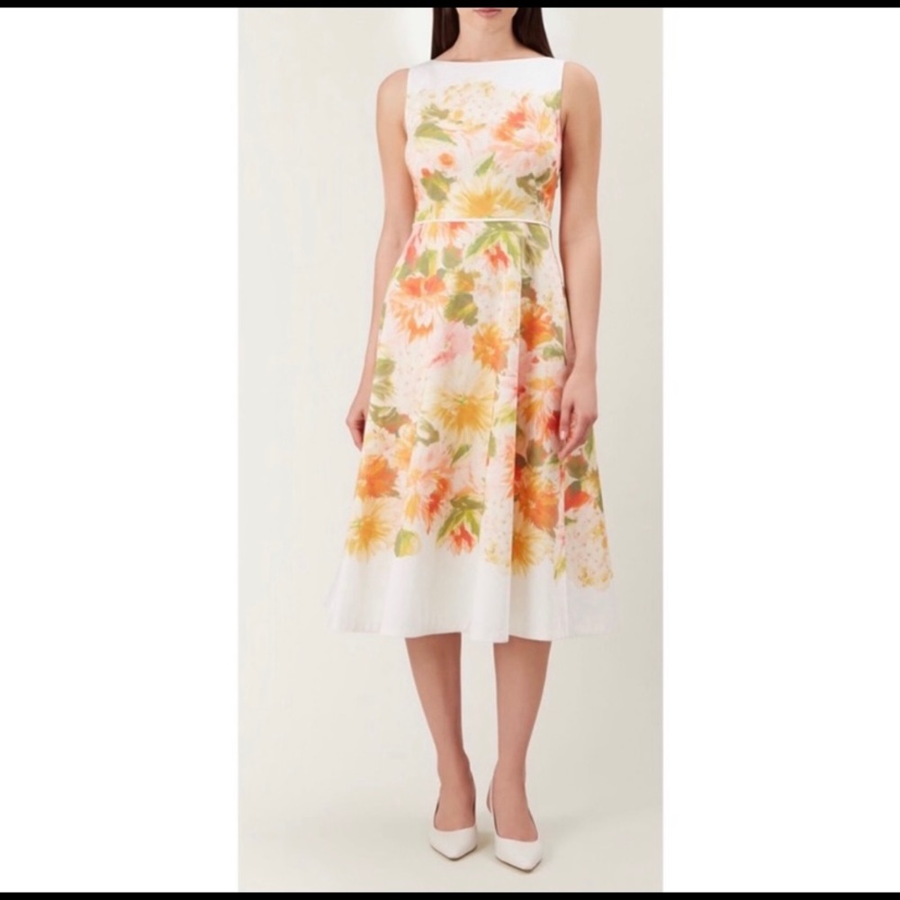 HOBBS London Dahlia Midi Floral Dress